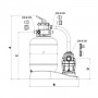 SANDFILTER FÜR MONOBLOCK SCHWIMMBAD ASTRALPOOL GALACTIC D500 - 0.75HP 10MC/H