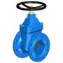 FLAT BODY GATE VALVE DN80 PN10/16 RUBBERIZED WEDGE + HAND WHEEL | VAG EKO-B