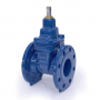 FLAT BODY GATE VALVE DN80 PN10/16 RUBBERIZED WEDGE + HAND WHEEL | VAG EKO-B